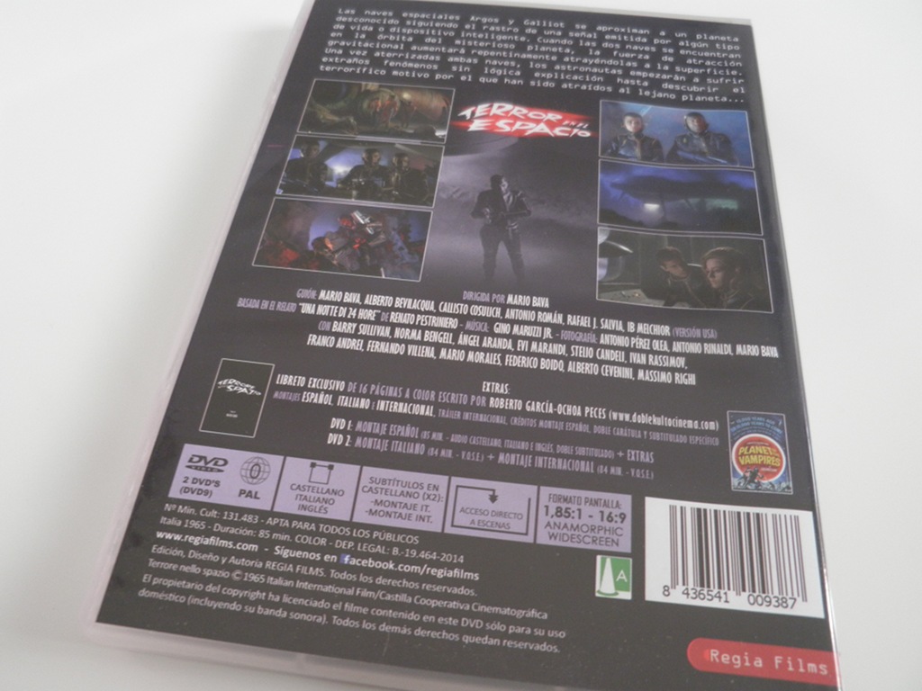 Terror en el espacio en dvd por Regia Films