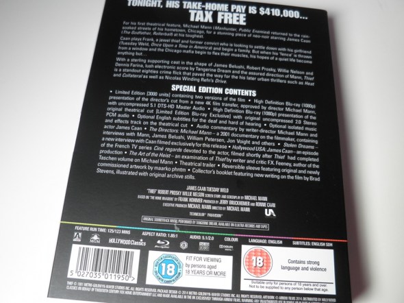 Thief (Ladrón), de Michael Mann, Blu-ray por Arrow Films