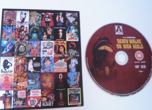 Death Walks Twice - Death Walks on High Heels & postcard