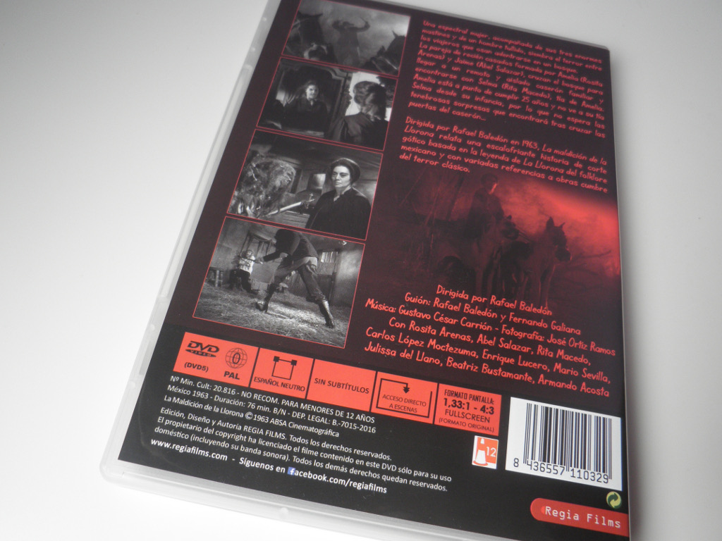 La maldición de la llorona contraportada DVD