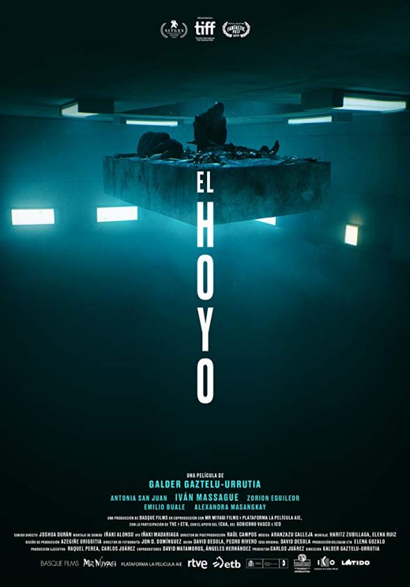 Póster español de El hoyo