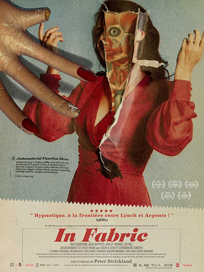 Póster de la película In Fabric (2018), dirigida por Peter Strickland