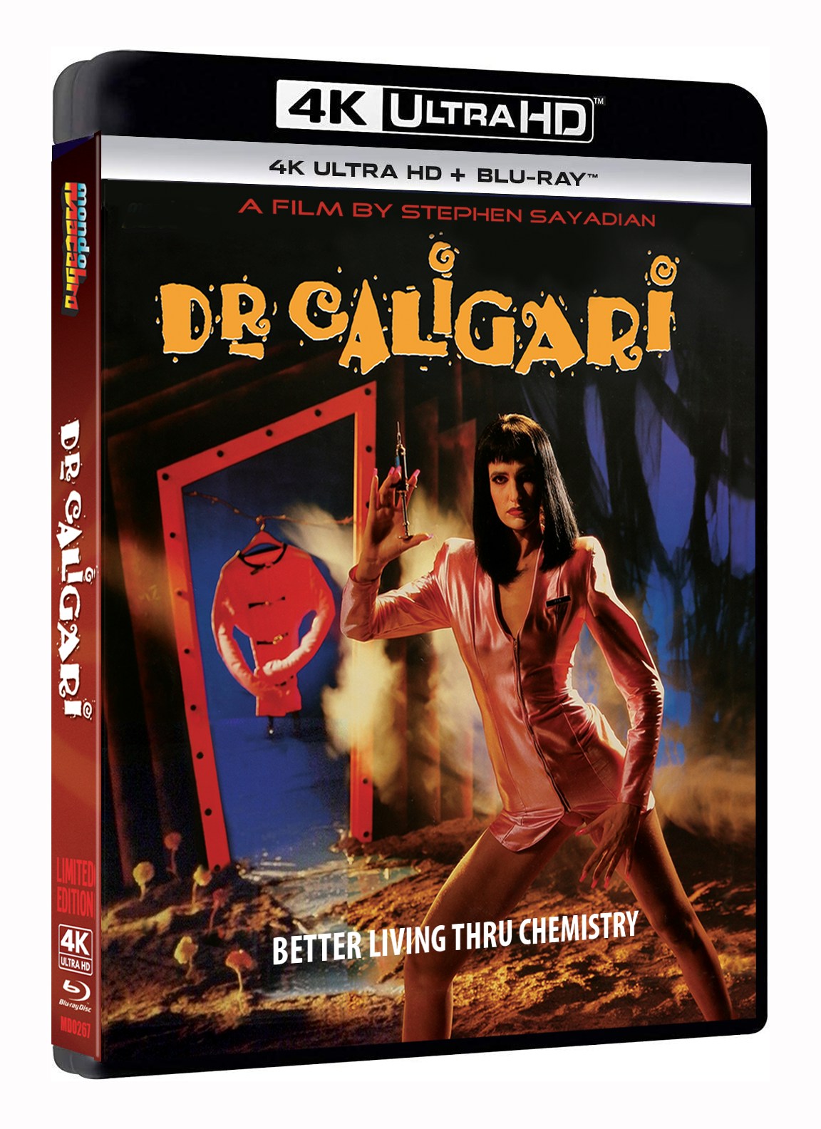 Portada de la edición 4K de Dr. Caligari, por Mondo Macabro