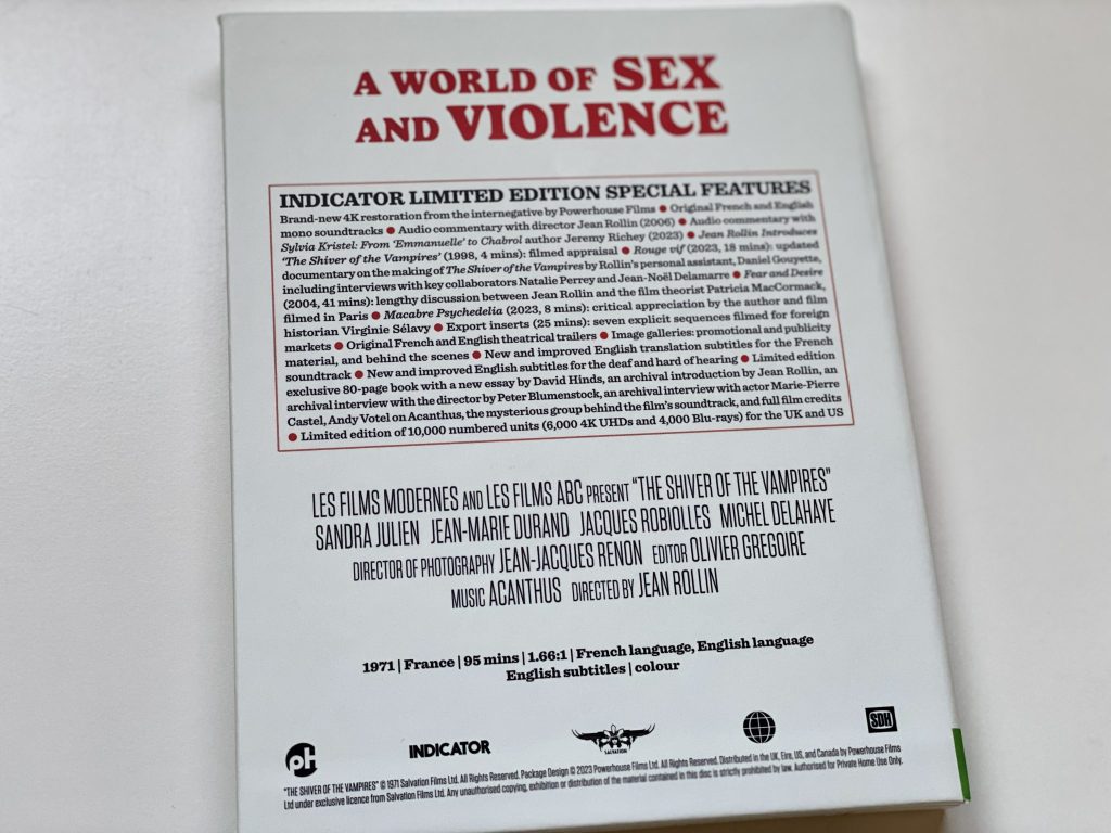 El amanecer de los vampiros (The Shiver of the Vampires), 4K Indicator