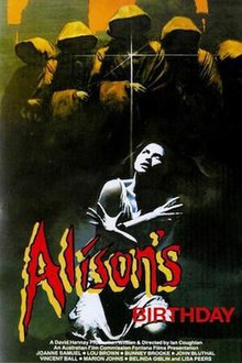 Portada de un VHS de Allison's Birthday, dirigida por Ian Coughlan