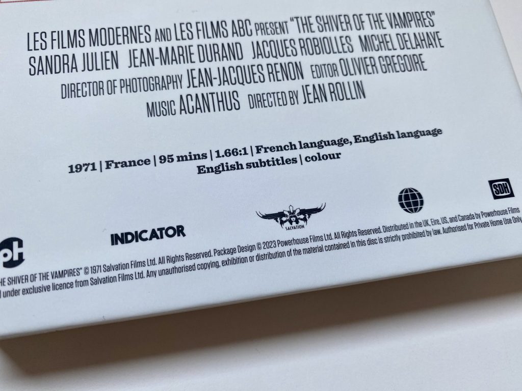 El amanecer de los vampiros (The Shiver of the Vampires), 4K Indicator