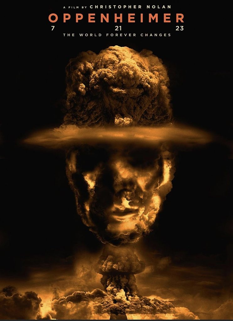 Cartel con arte alternativo de Oppenheimer, dirigida por Christopher Nolan