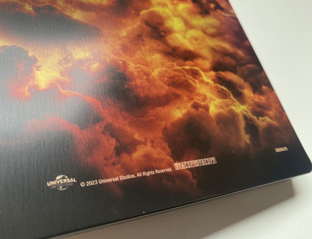 Oppenheimer steelbook detalle trasero