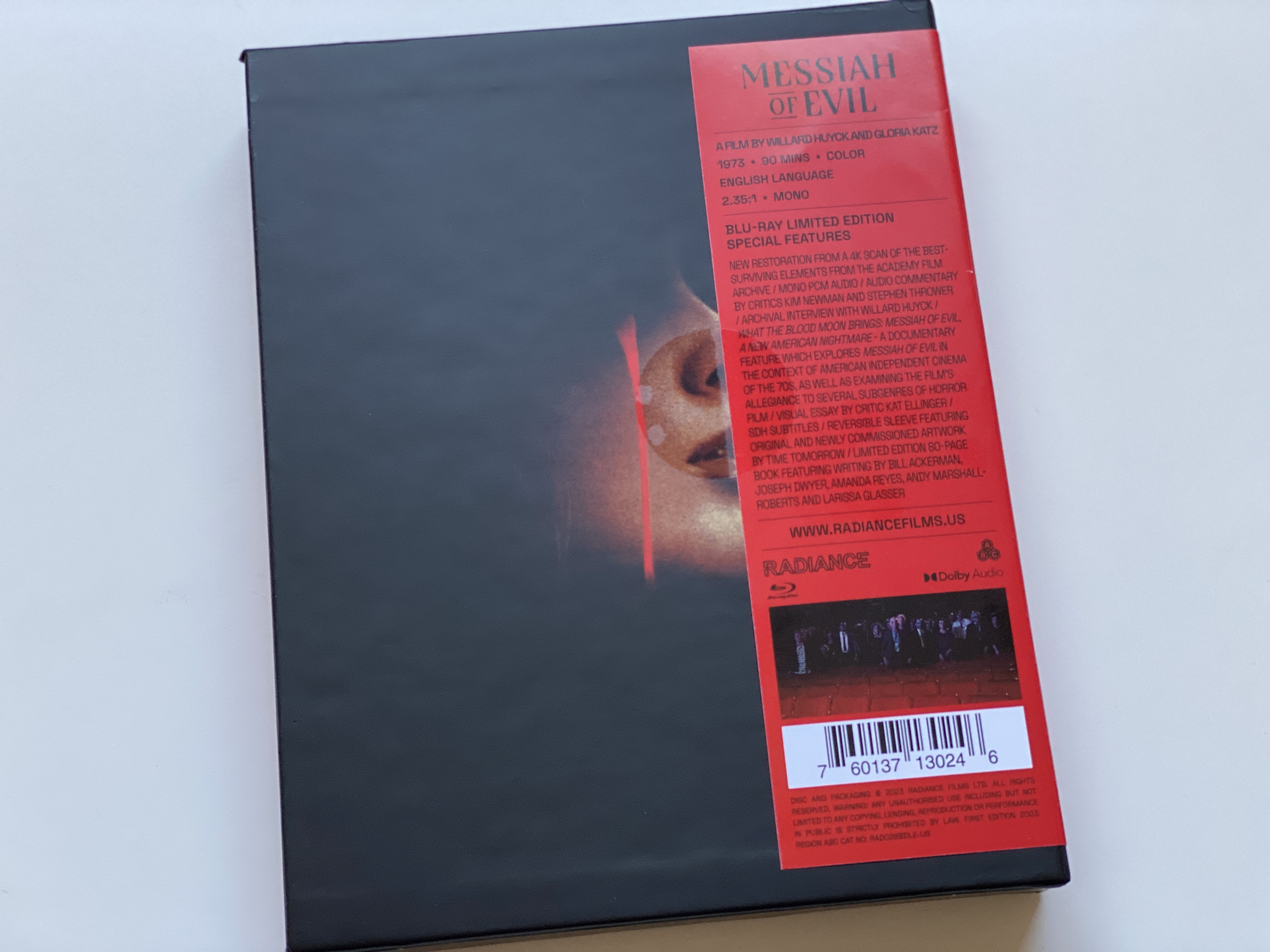 Messiah of Evil Limited Edition Box back with obi