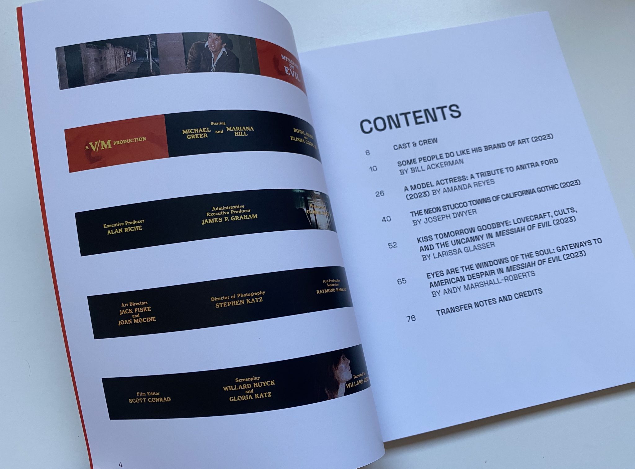 Messiah of Evil Limited Edition box book contents