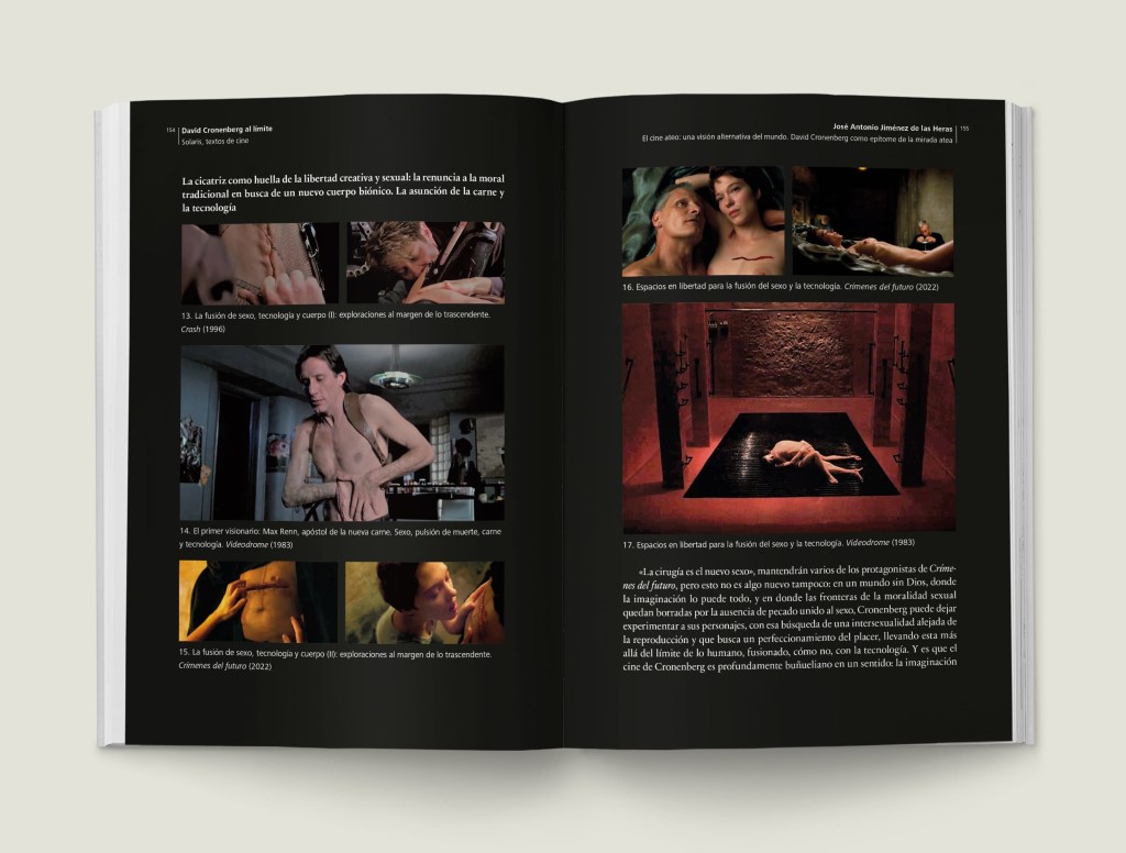 Páginas interiores del número 9 de la revista Solaris, dedicada a David Cronenberg