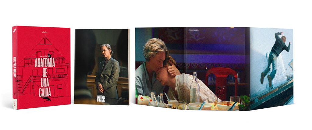 Interior del digipack Blu-ray de Anatomía de una caída, editado por Elástica Films
