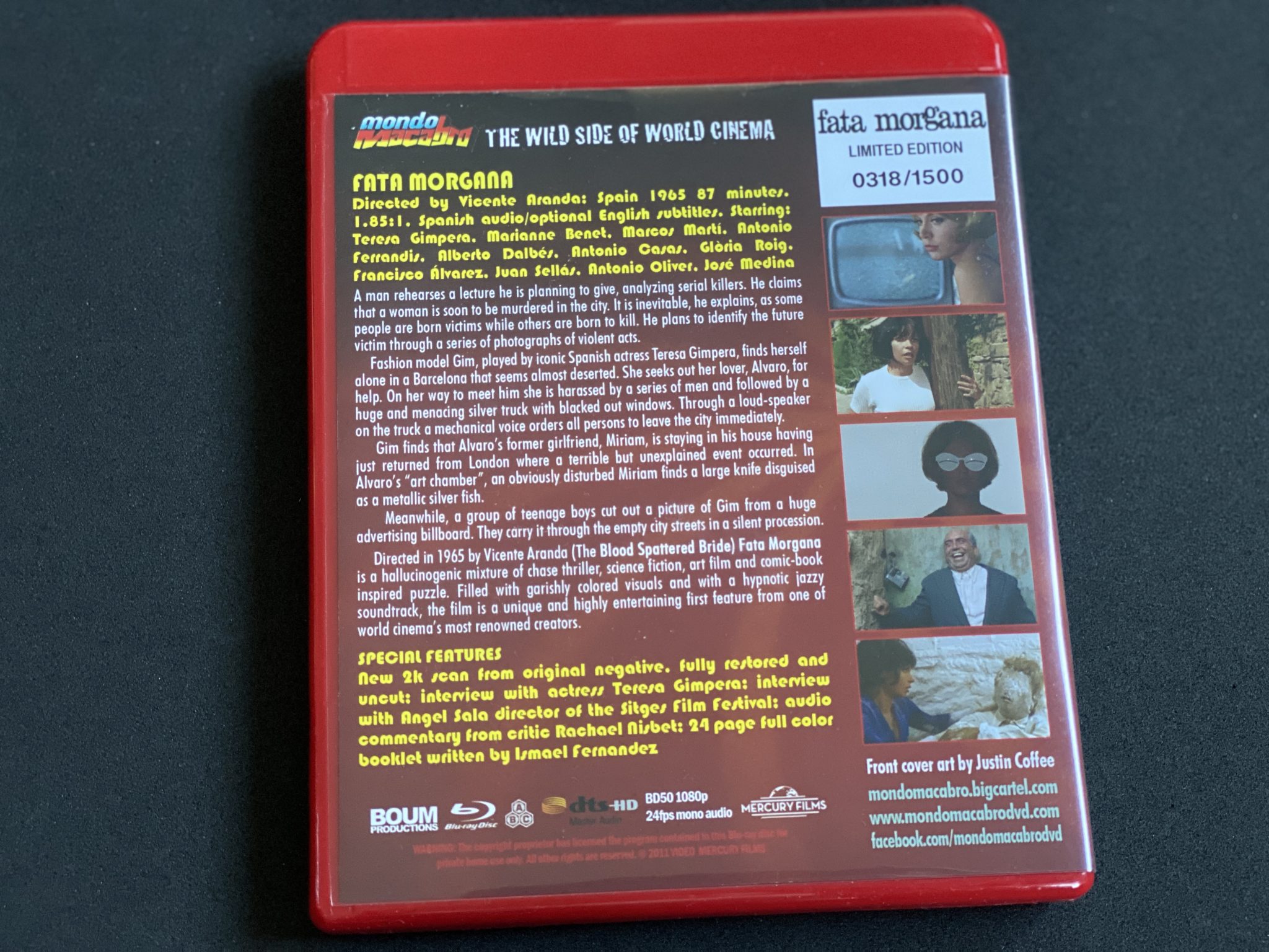 Contraportada de Fata Morgana, en Blu-ray por Mondo Macabro