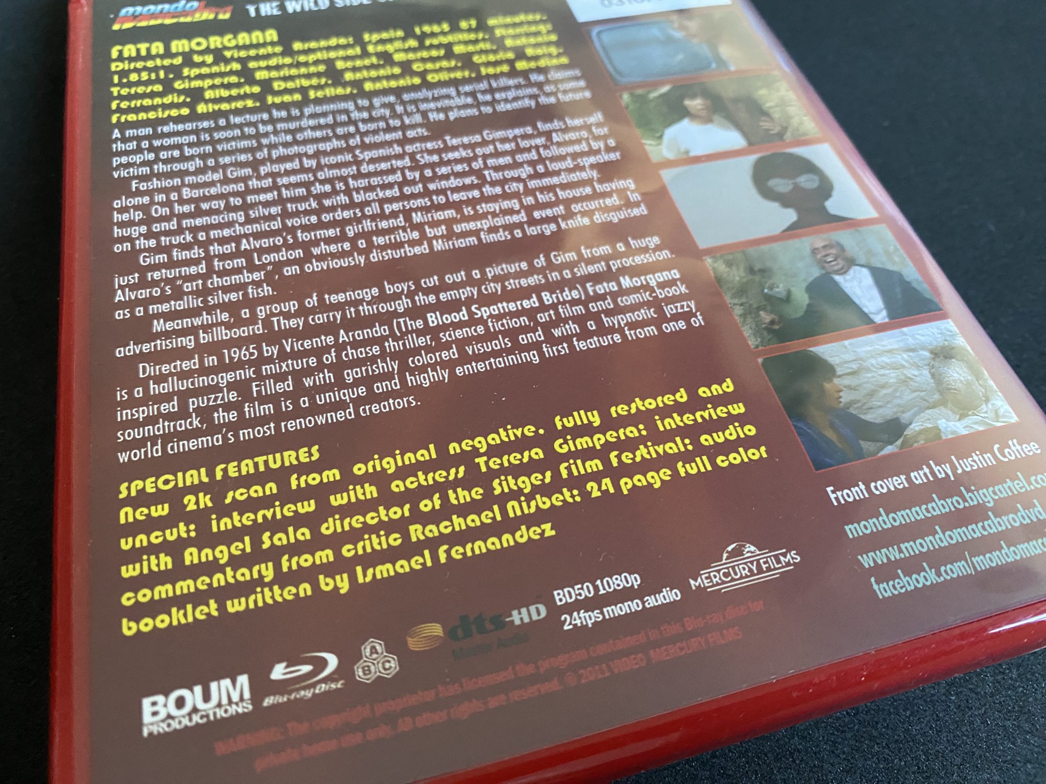 Detalle inferior contraportada de Fata Morgana, en Blu-ray por Mondo Macabro