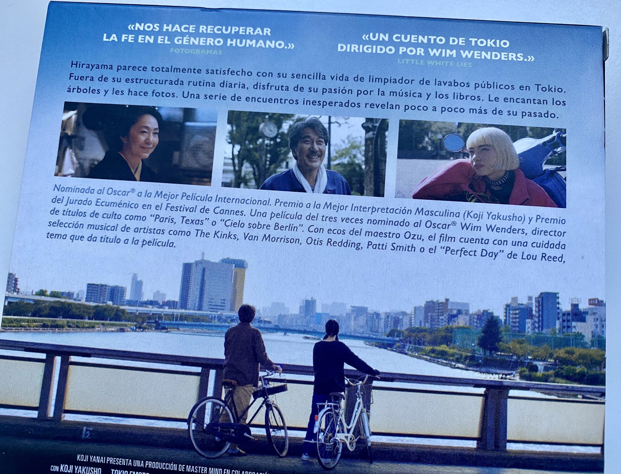 Perfect Days Blu-ray detalle contraportada funda