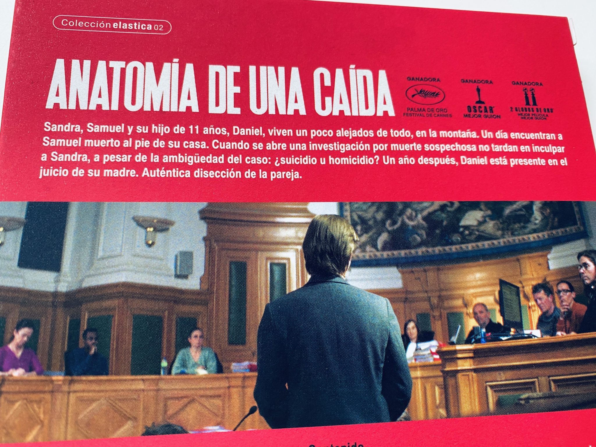 Blu-ray Anatomía de una caída detalle superior contraportada digipack