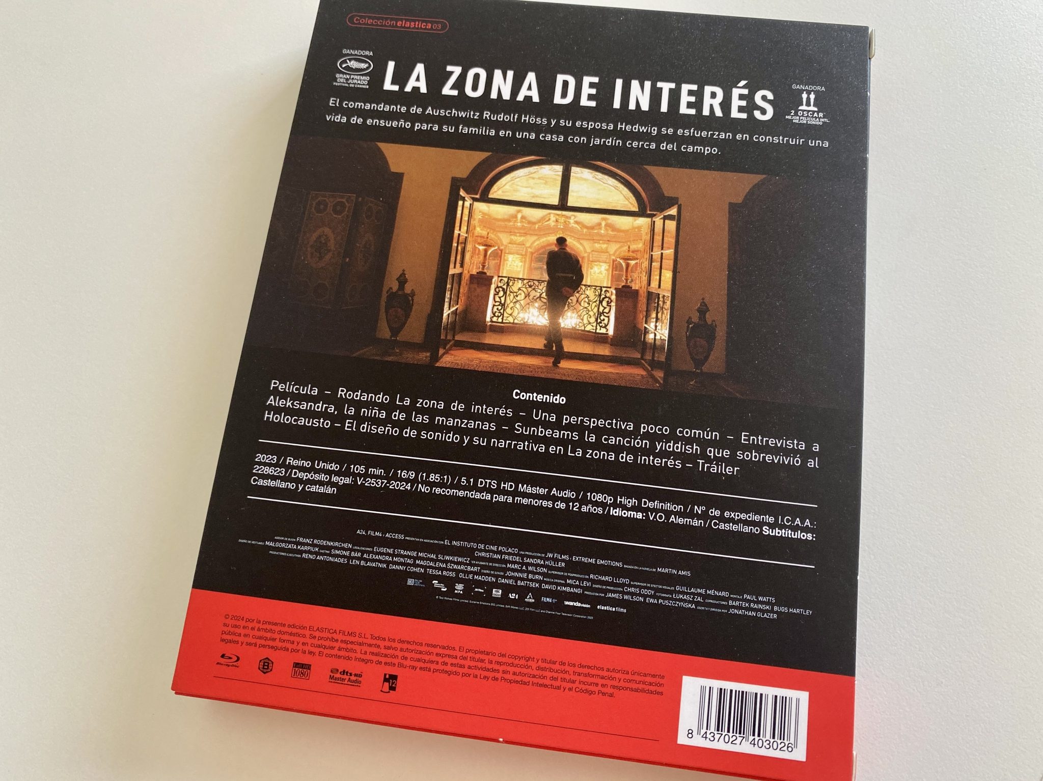 La zona de interés Blu-ray contraportada