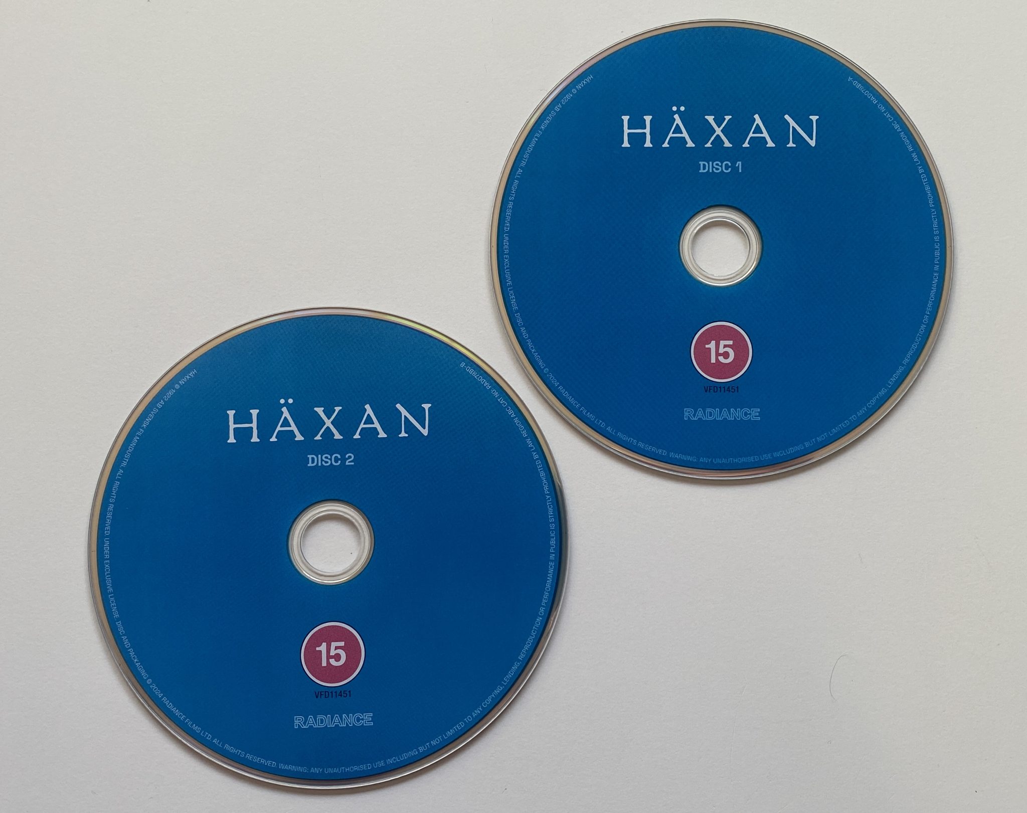 Häxan Blu-ray box set Radiance discos