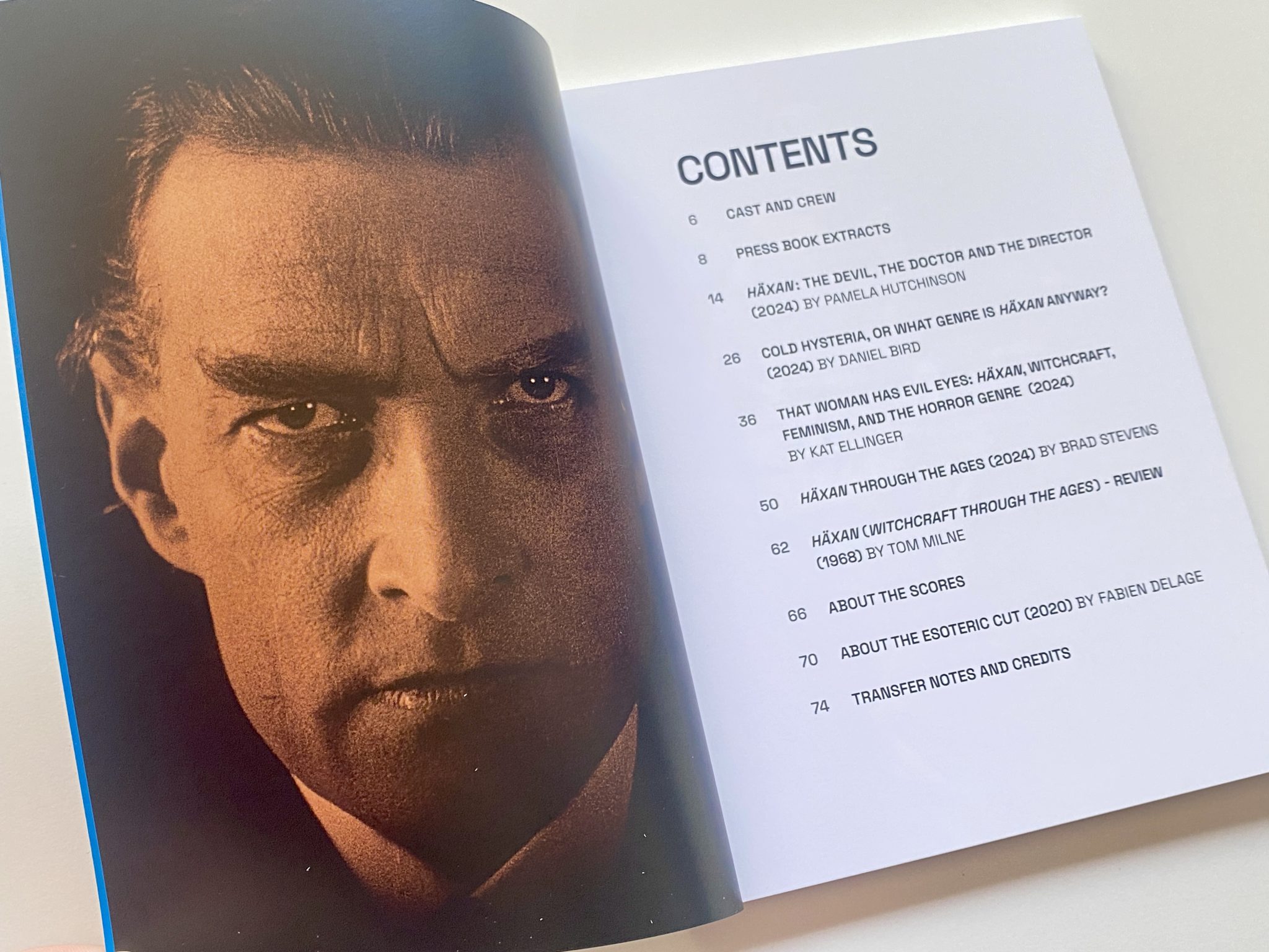 Häxan Blu-ray box set Radiance índice libro