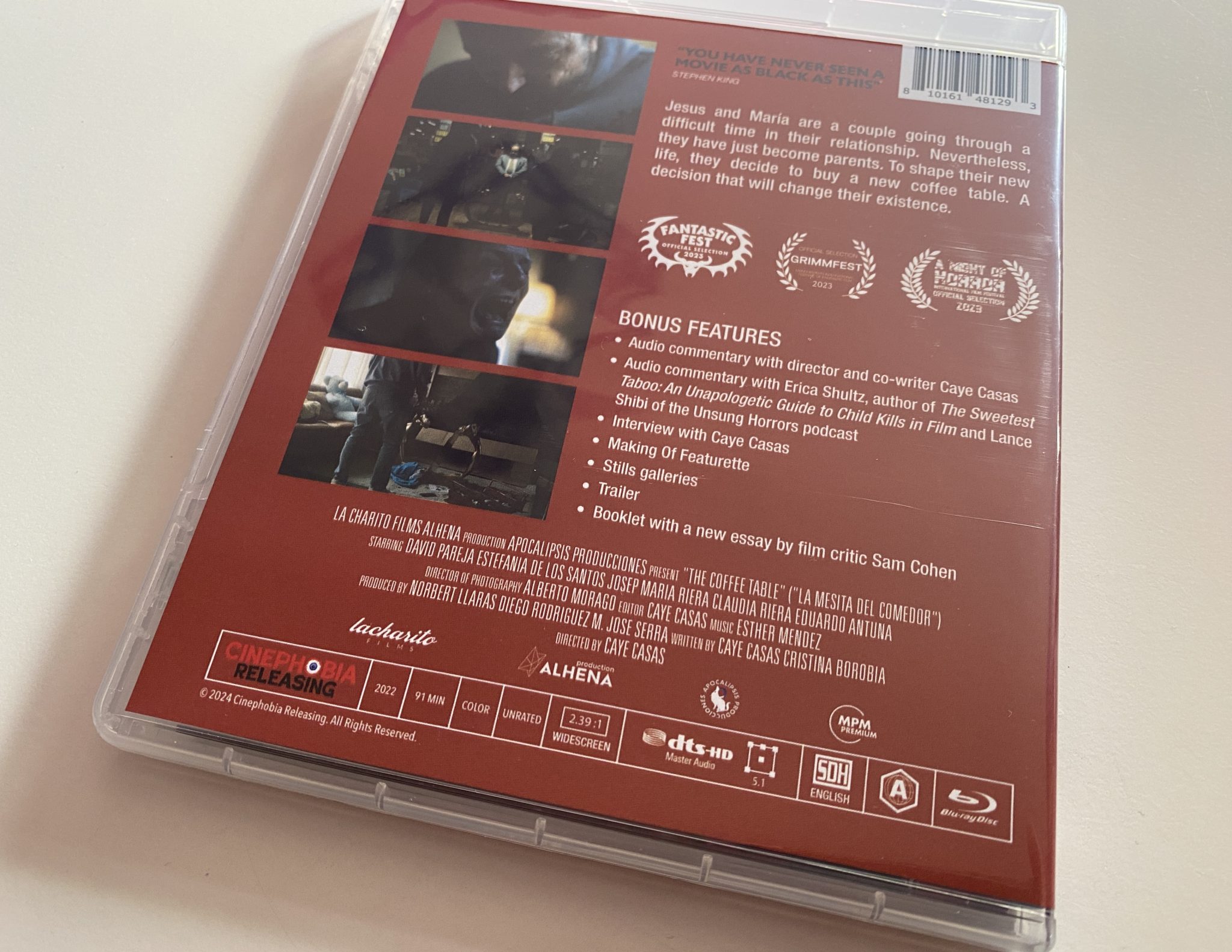 La mesita del comedor Blu-ray contraportada amaray