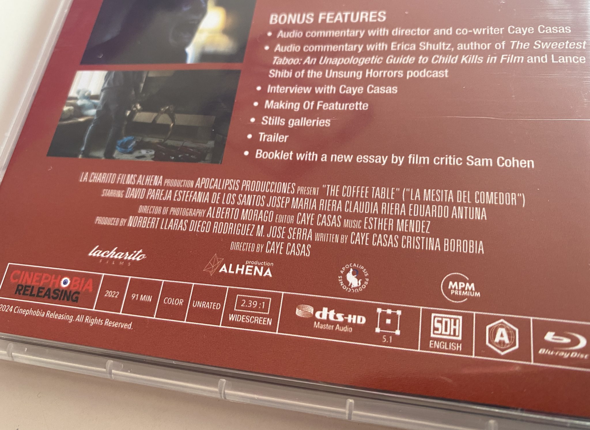 La mesita del comedor Blu-ray detalle contraportada amaray