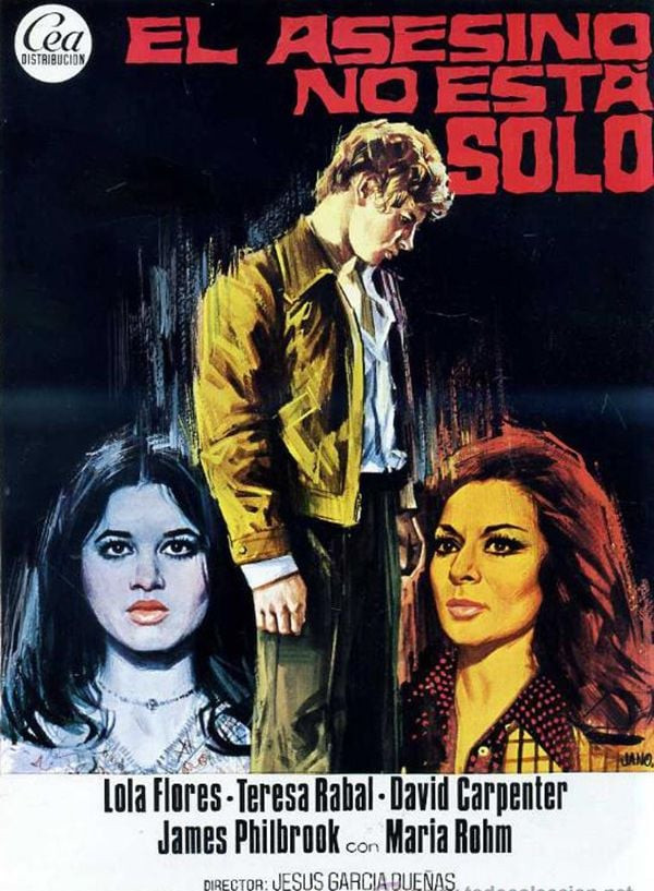 Póster de El asesino no está solo, dirigida por Jesús García de Dueñas