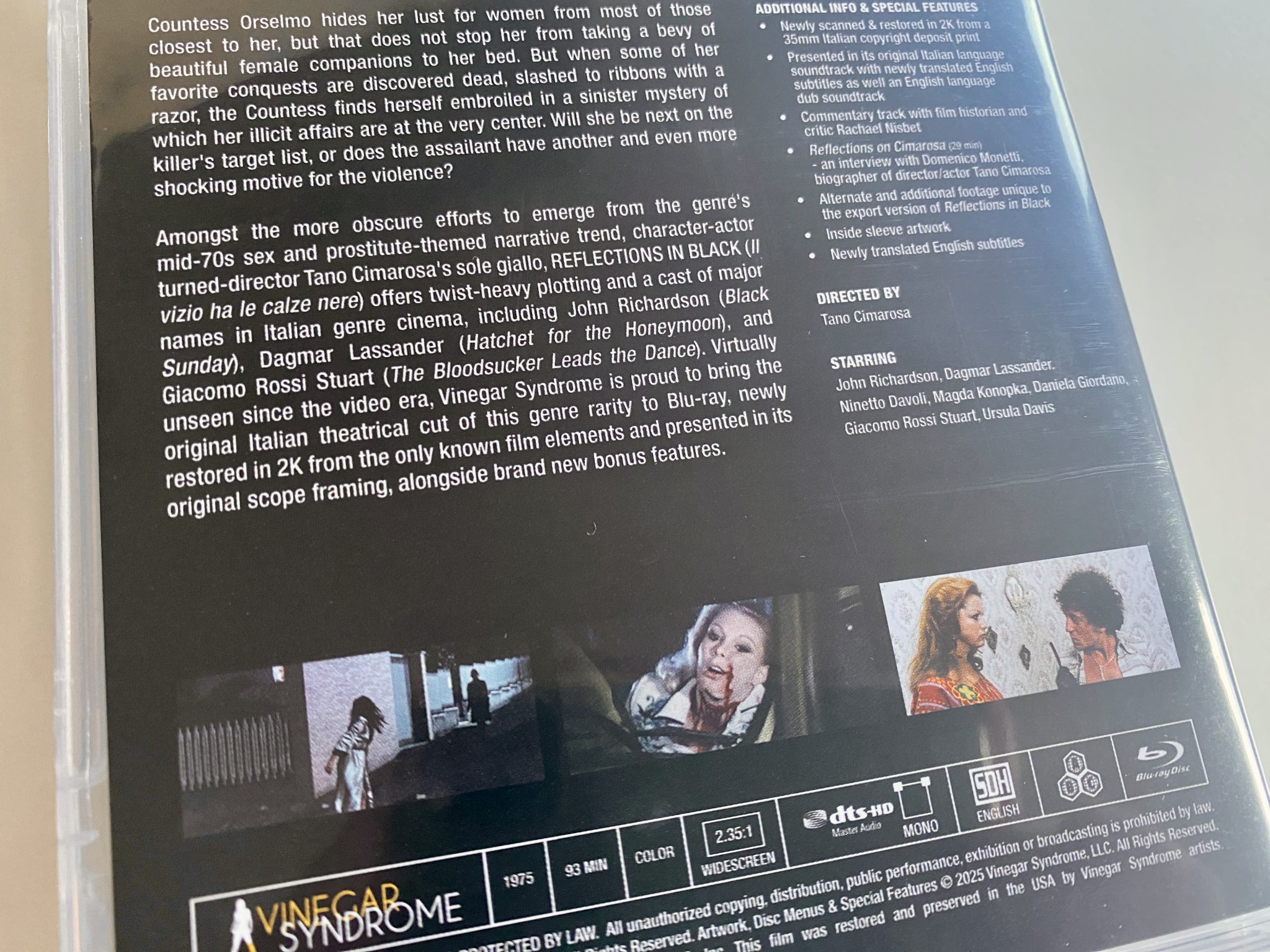 Forgotten Gialli Volume 8 box set - Reflections in Black contraportada