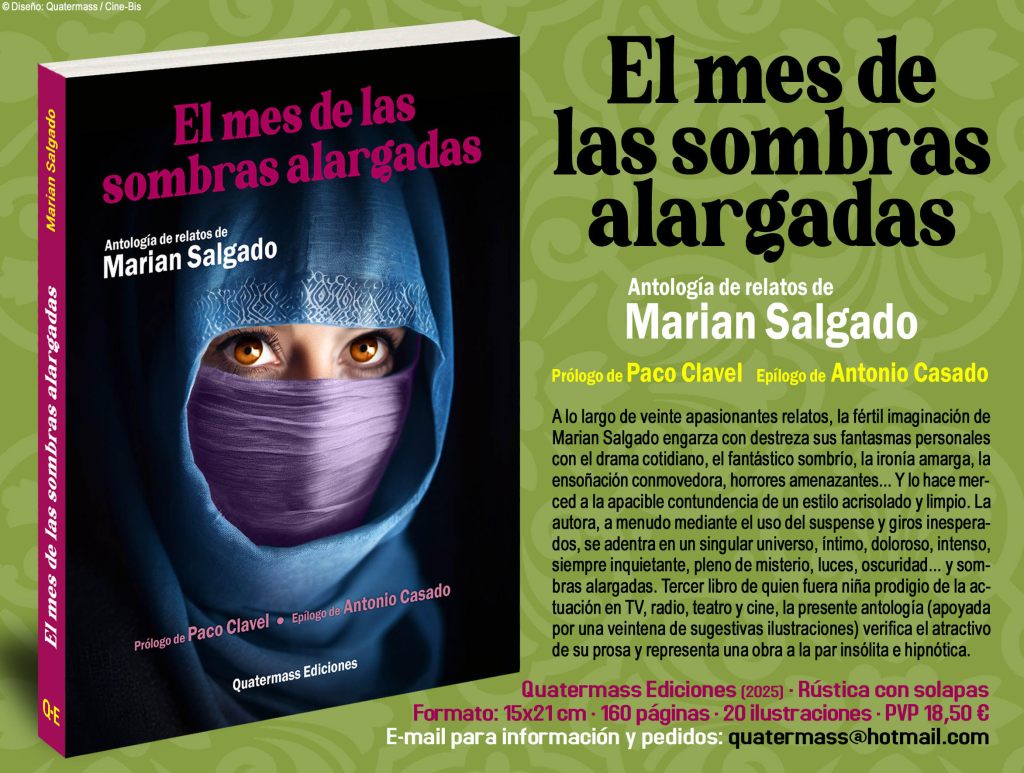 Banner promociconal de El mes sombras alargadas, libro de Marian Salgado
