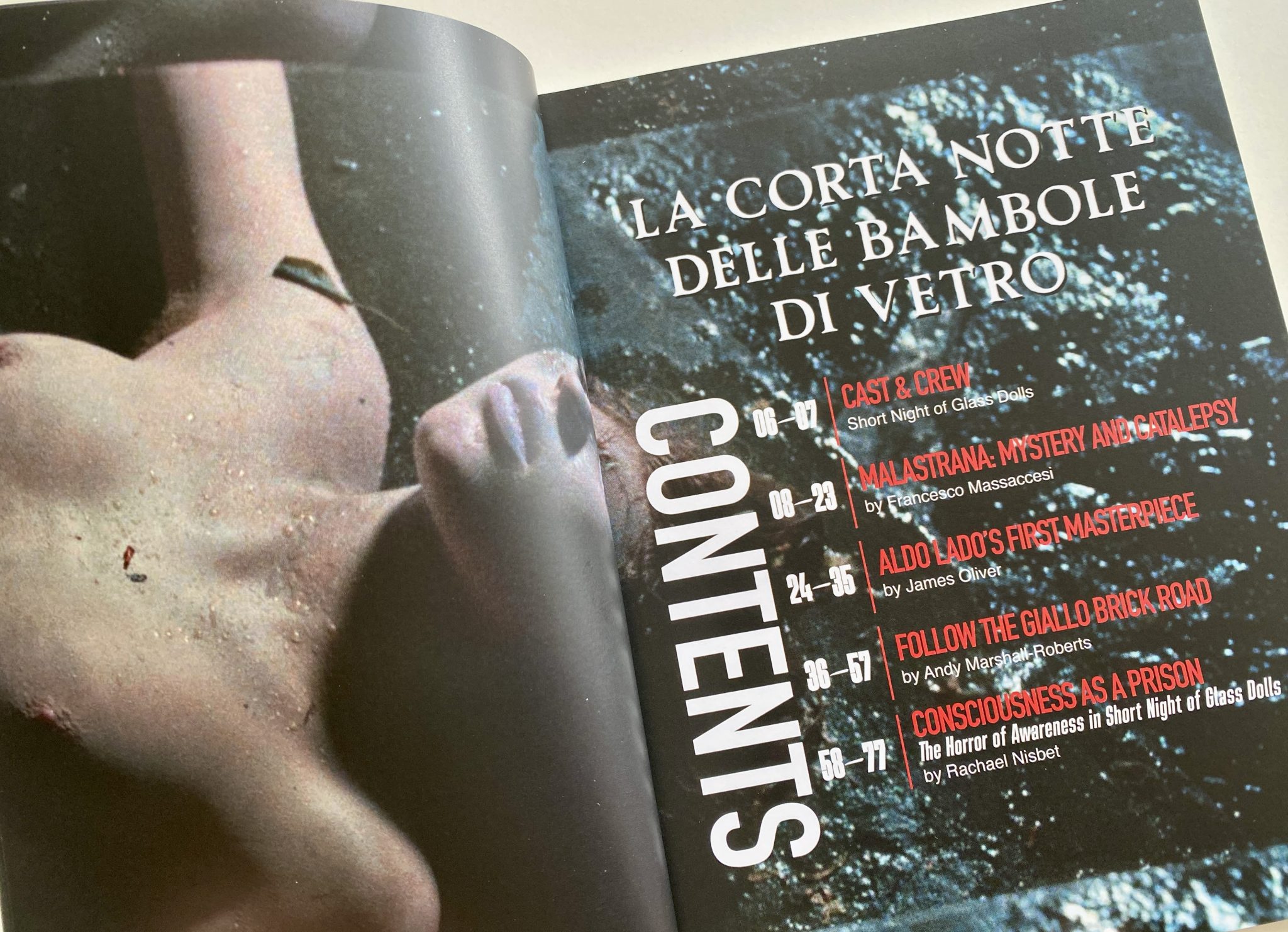 Short Night of the Glass Dolls contenidos libro