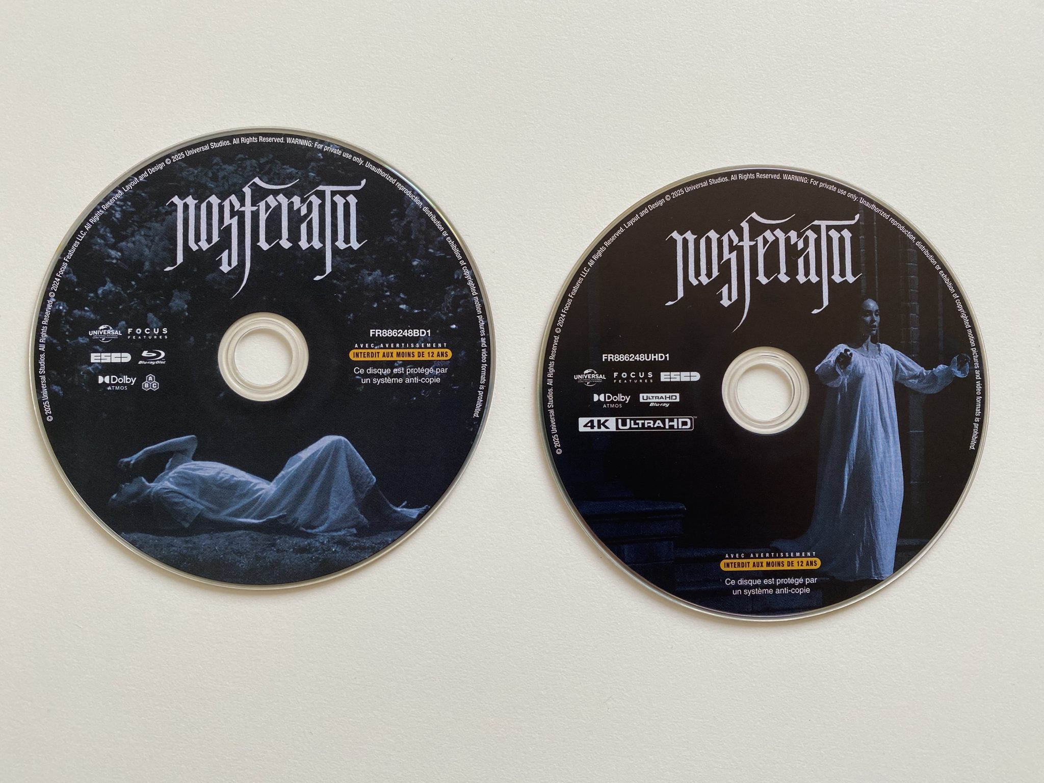 Nosferatu 4K Édition Collector Limiteé - discs