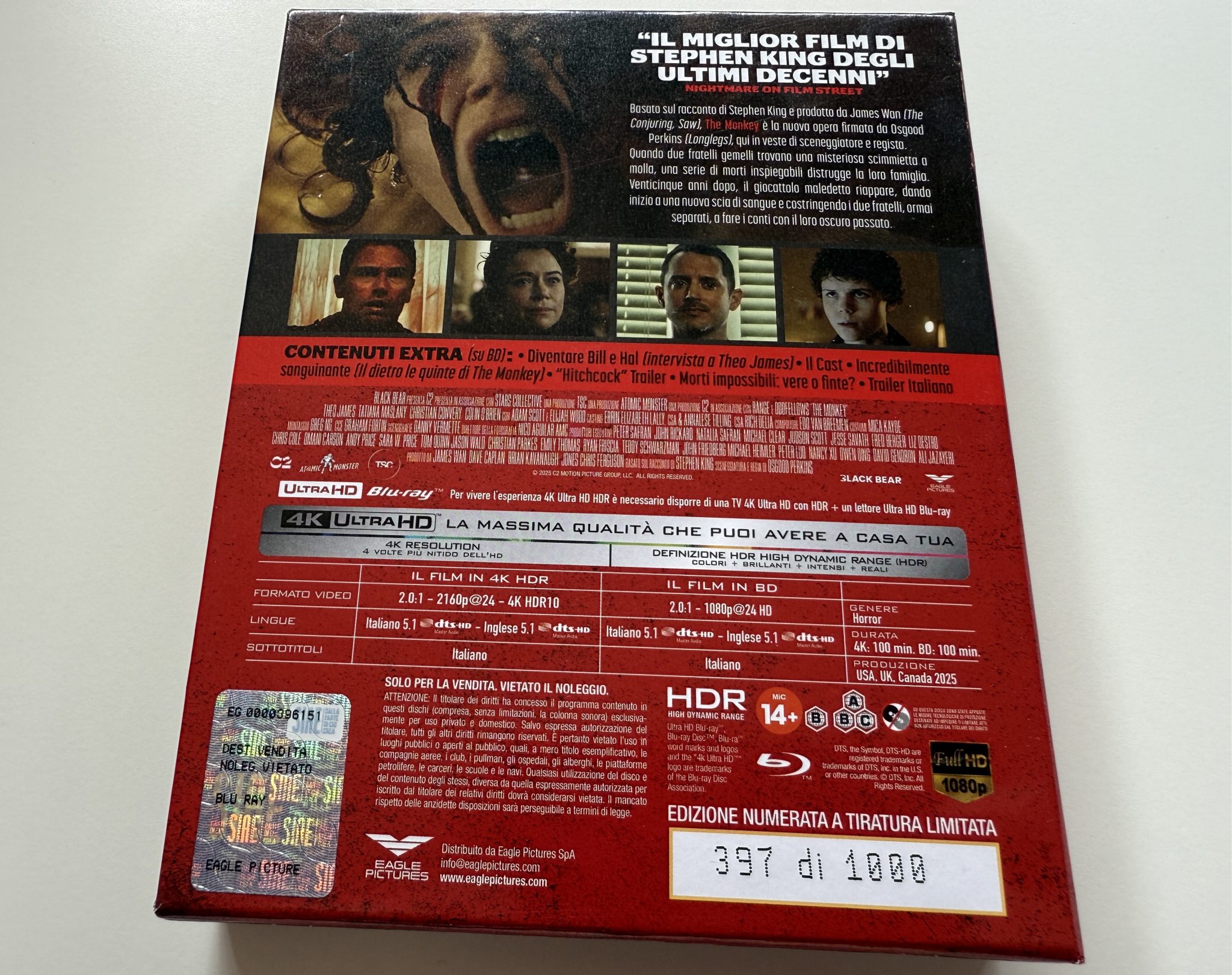 The Monkey 4K Box Set - Contraportada caja