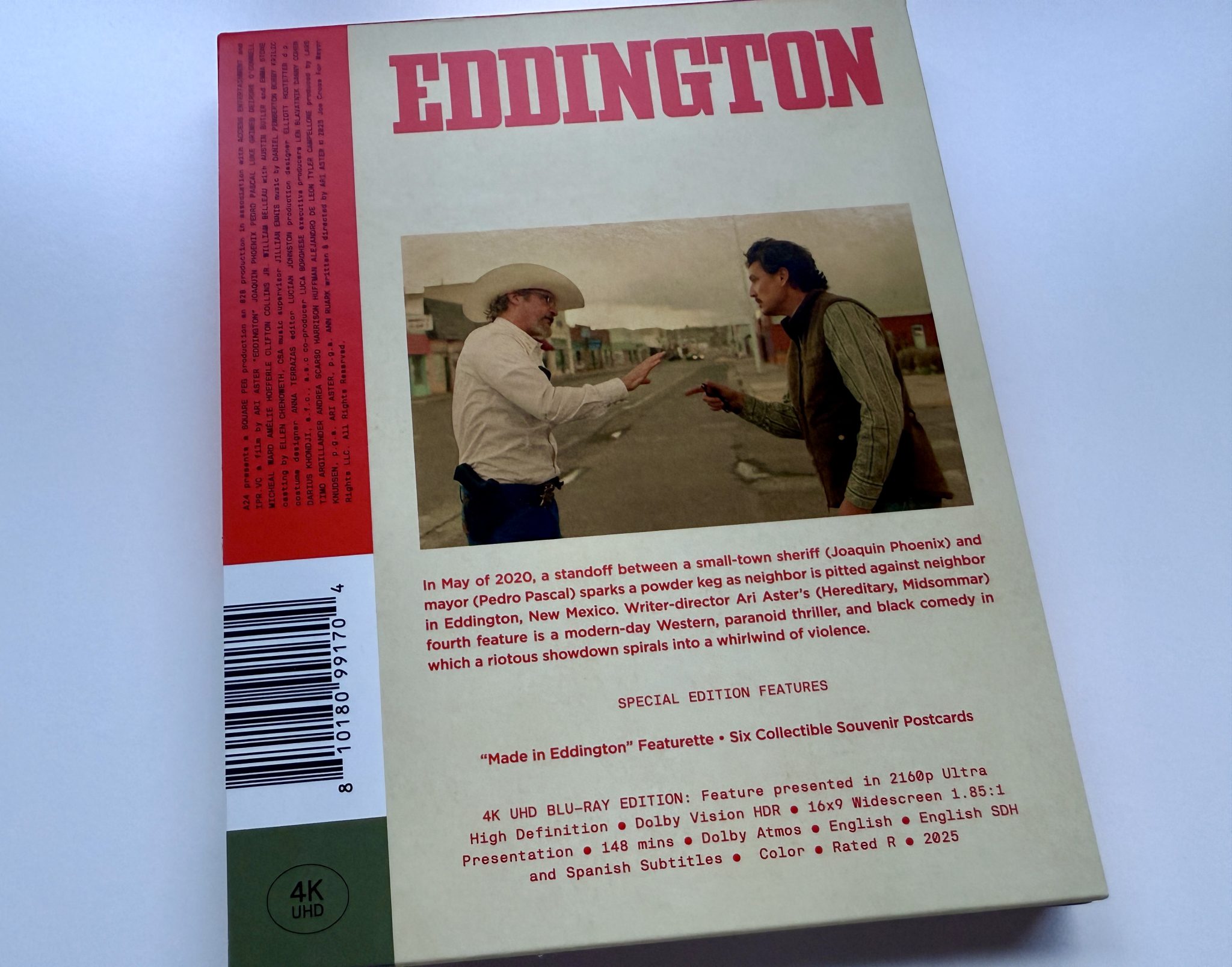 Eddington 4K digipack - Back cover