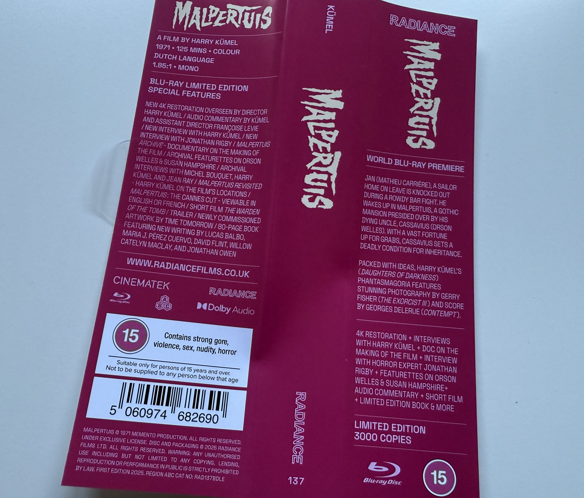 Malpertuis Blu-ray Limited Edition - Obi with specs