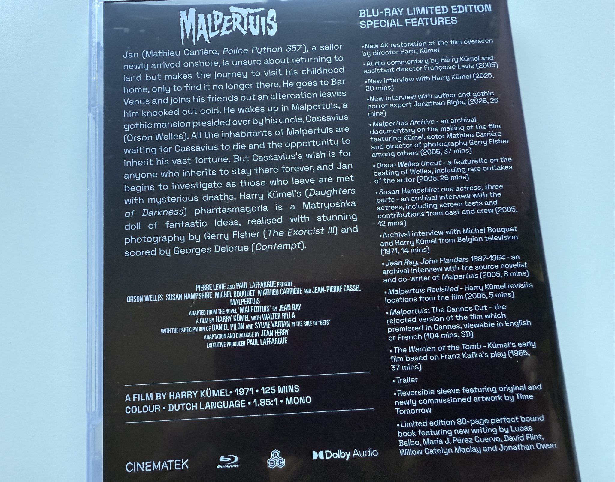 Malpertuis Blu-ray Limited Edition - Scanavo back
