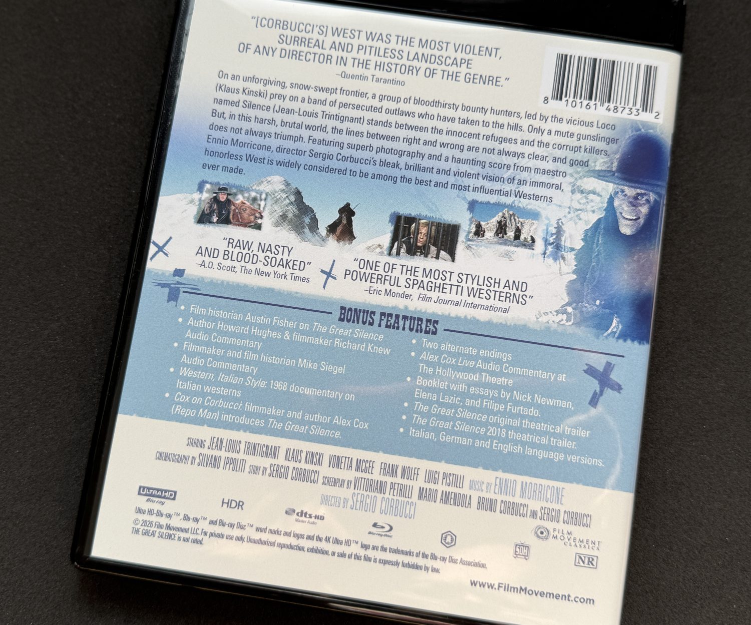 The Great Silence 4K - Amaray back cover