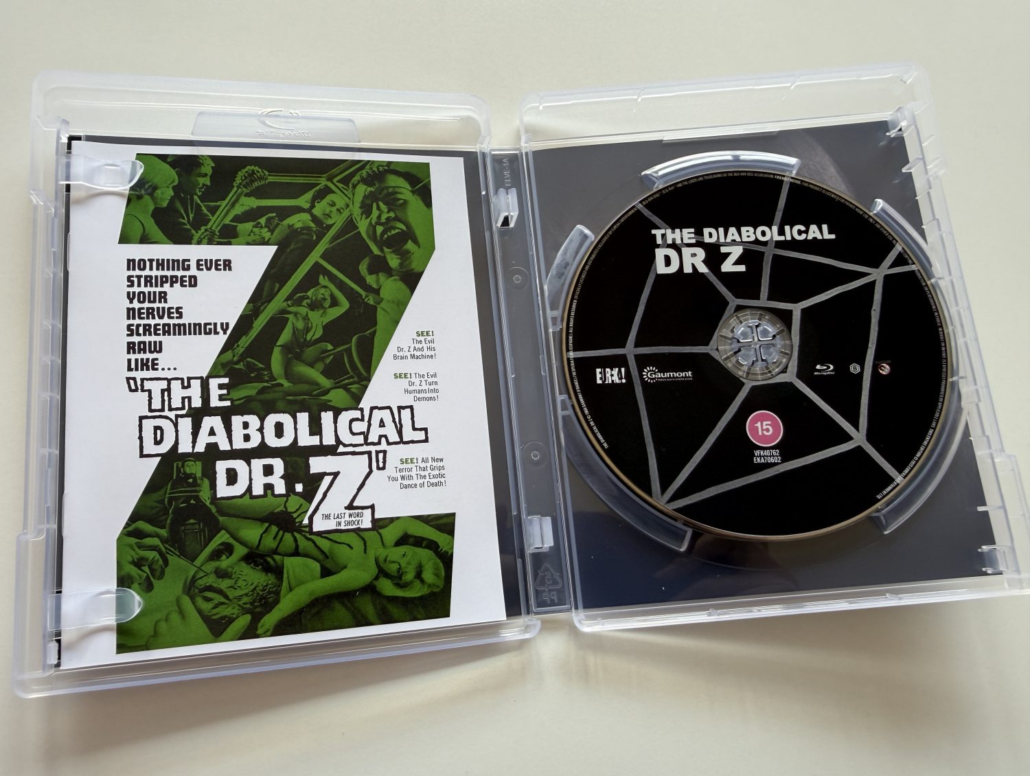 The Diabolical Dr Z Blu-ray - Amaray interior
