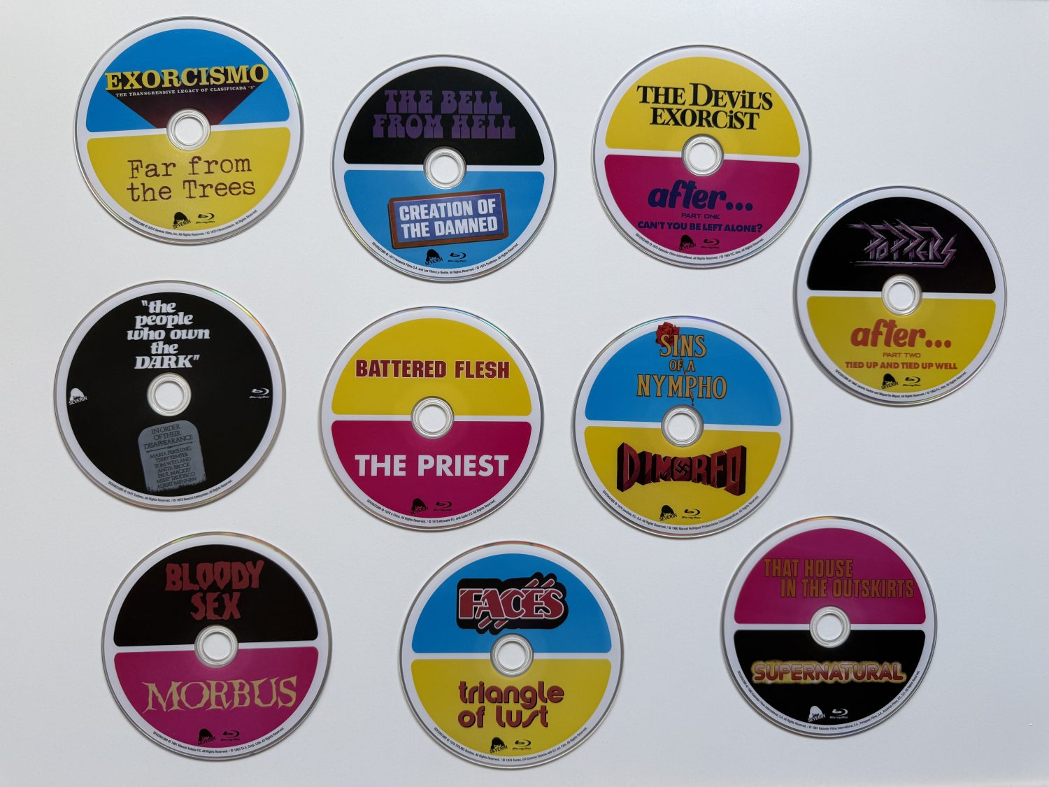 Exorcismo Blu-ray Severin Box Set - Discs