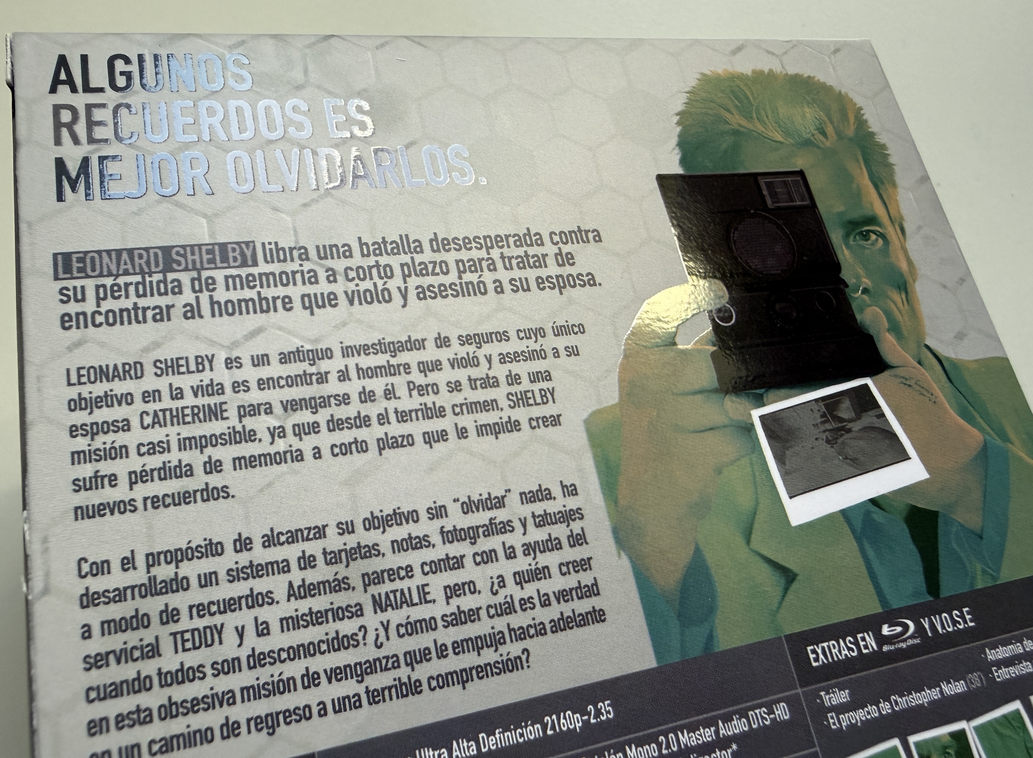 Memento 4K Selecta Vision - Detalle Contraportada