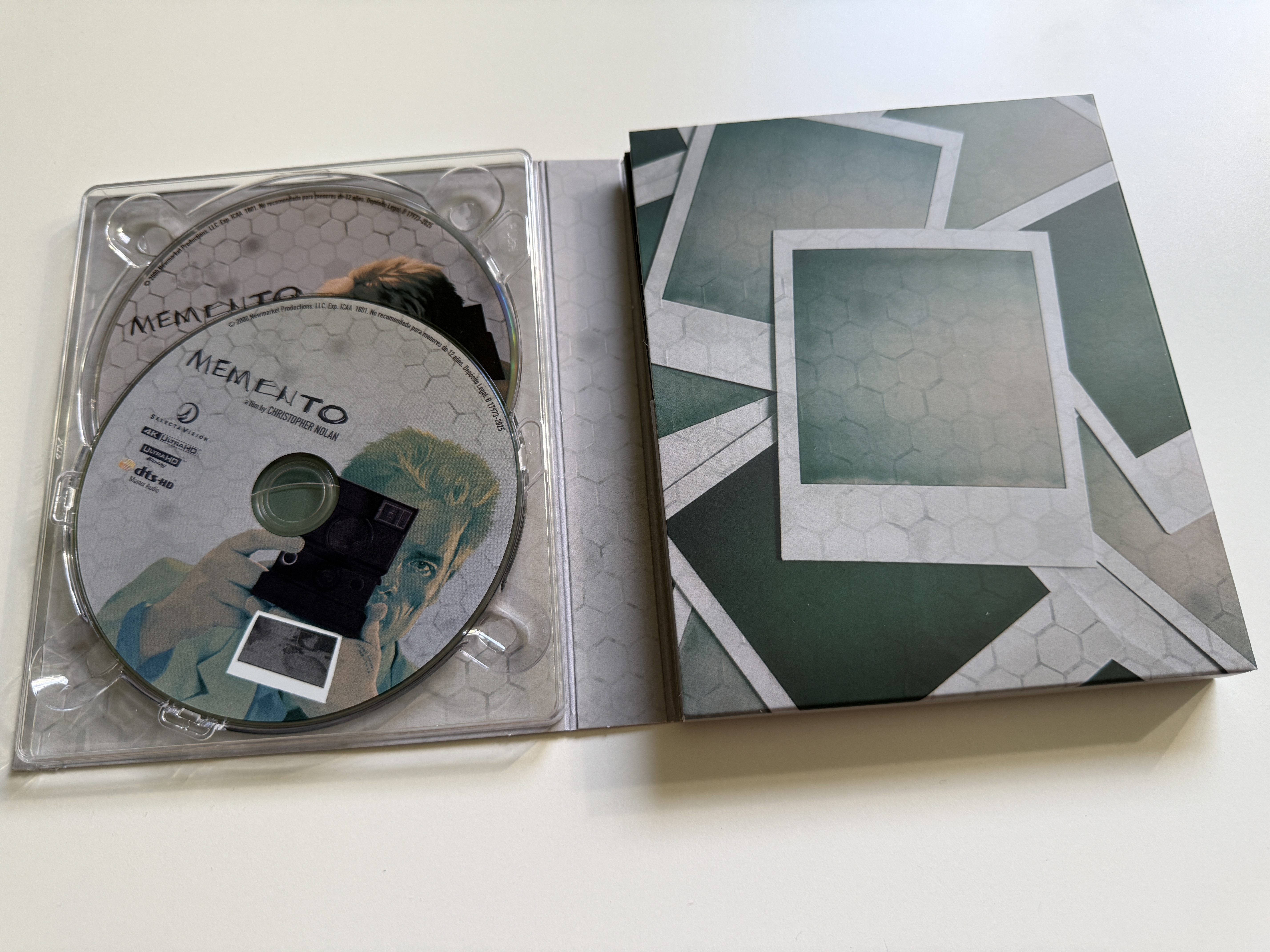 Memento 4K Selecta Vision - Digipack apertura