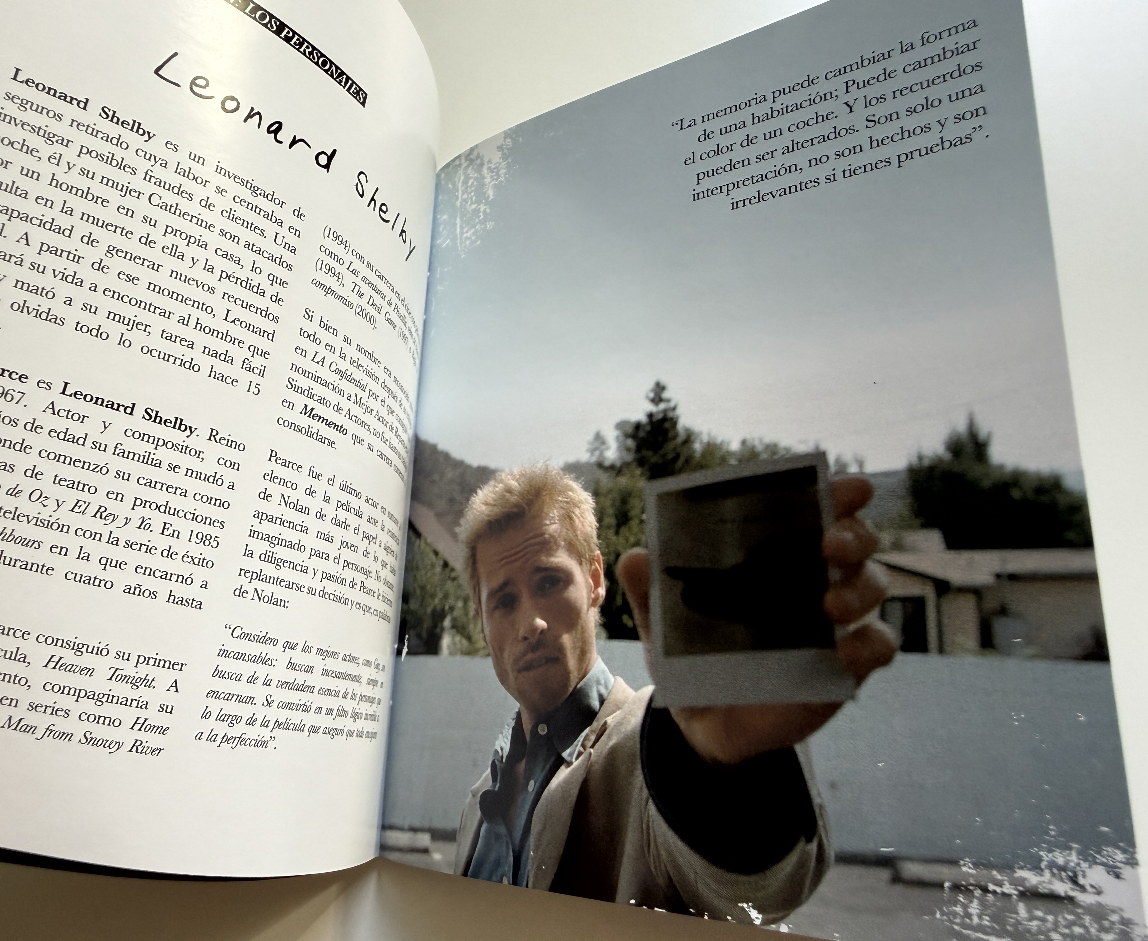 Memento 4K Selecta Vision - Libreto página interior