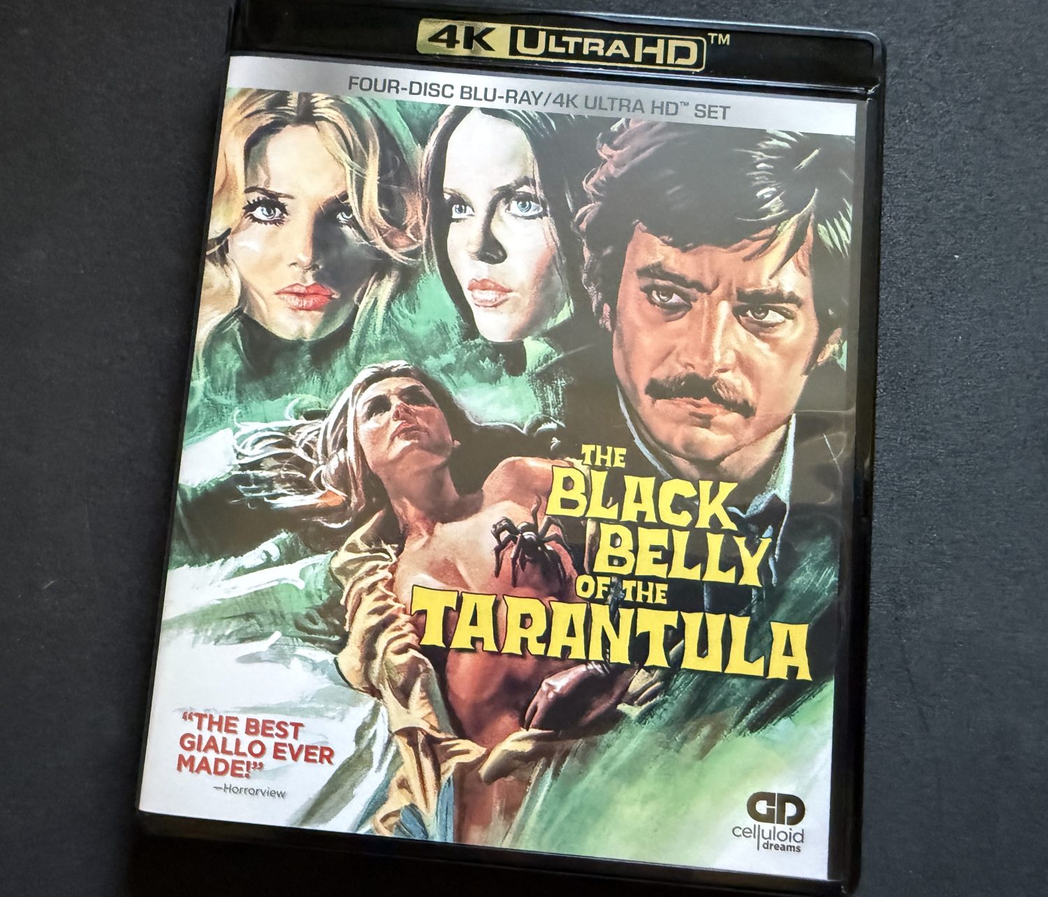 The Black Belly of the Tarantula 4K box - Amaray cover