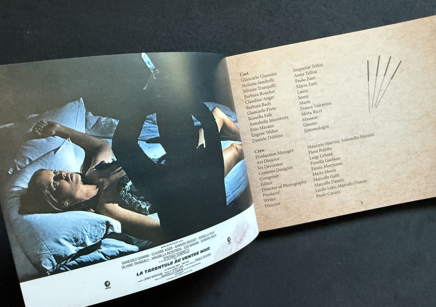 The Black Belly of the Tarantula 4K box - Booklet pages 1